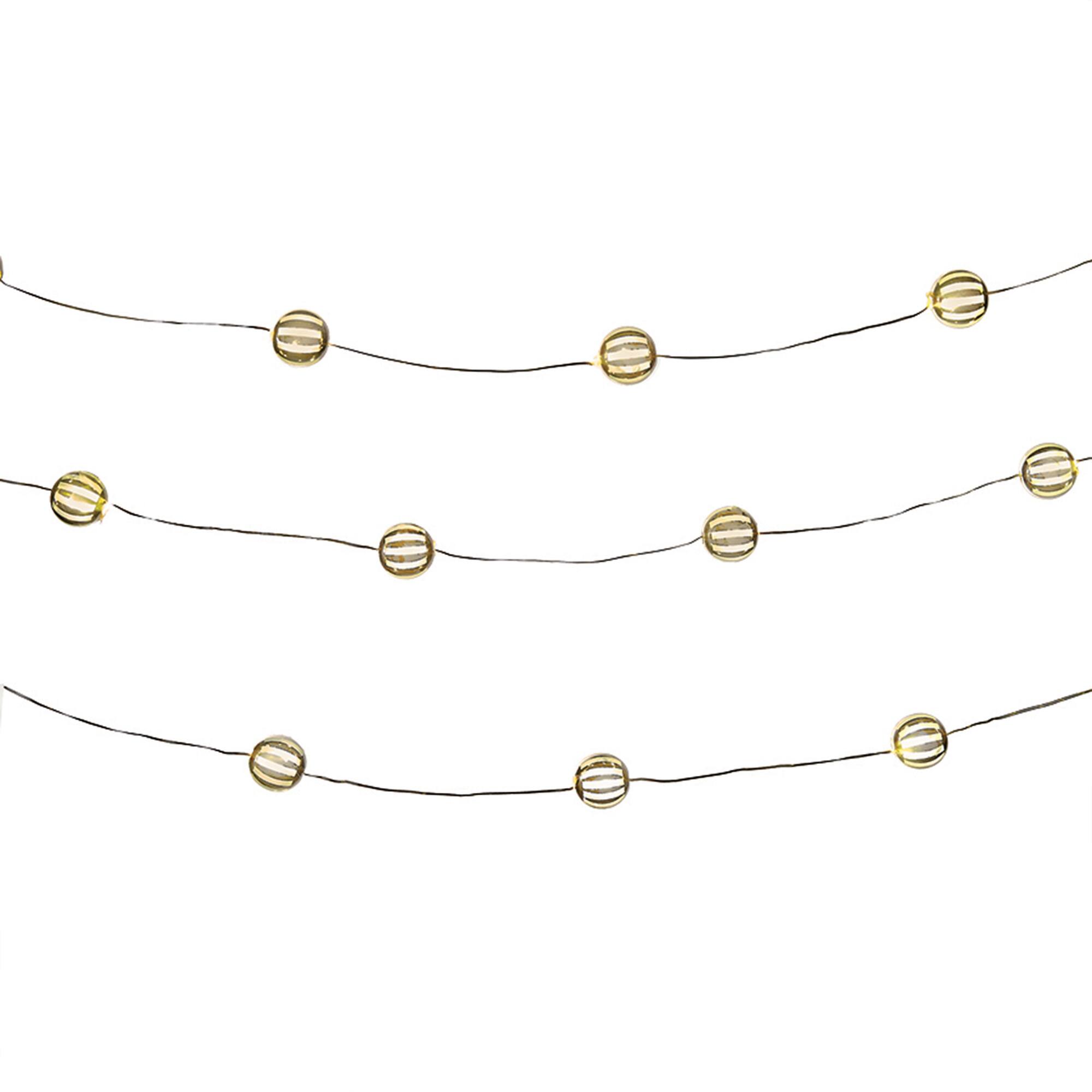Apothecary & Company™ Decorative LED String Lights, Striped Micro Balls